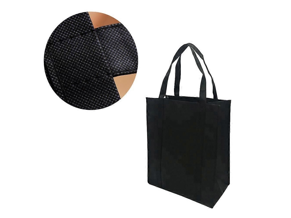 Conjunto de 5 Sacolas Pretas Dobráveis ​​em Tnt para Armazenamento e Compras Sacolas Reutilizáveis ​​para Compras GOKOCO (tecido Não Tecido)