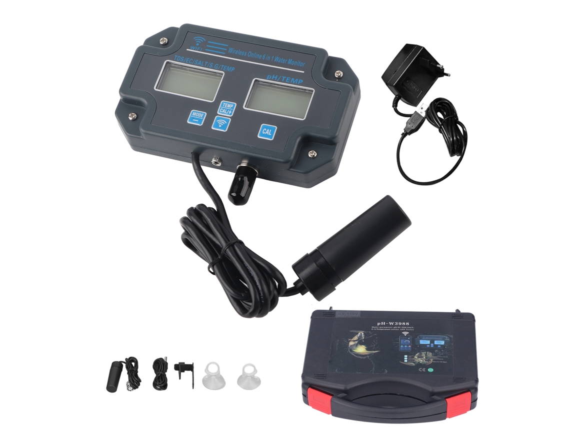 Tester De Qualidade Da Água Multiparamétrico Com Controle Remoto App