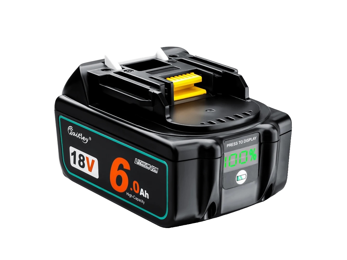 Bateria Recarregável De Li Ion, 18v 6000mah De Capacidade, Display Digital,1 Pc 6ah Bateria Oem