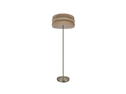 Natalia Salon Foot 1Xe27 Couro/Saco-Bege 164X40X40 Cm FABRILAMP