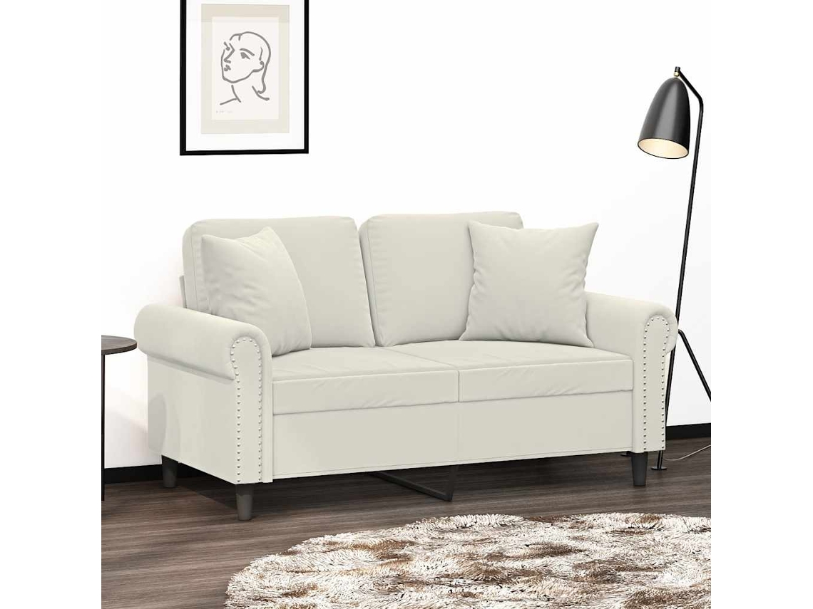 Vidaxl Almofadas Decorativas 2 Pcs 40x40 Cm Veludo Cor Creme
