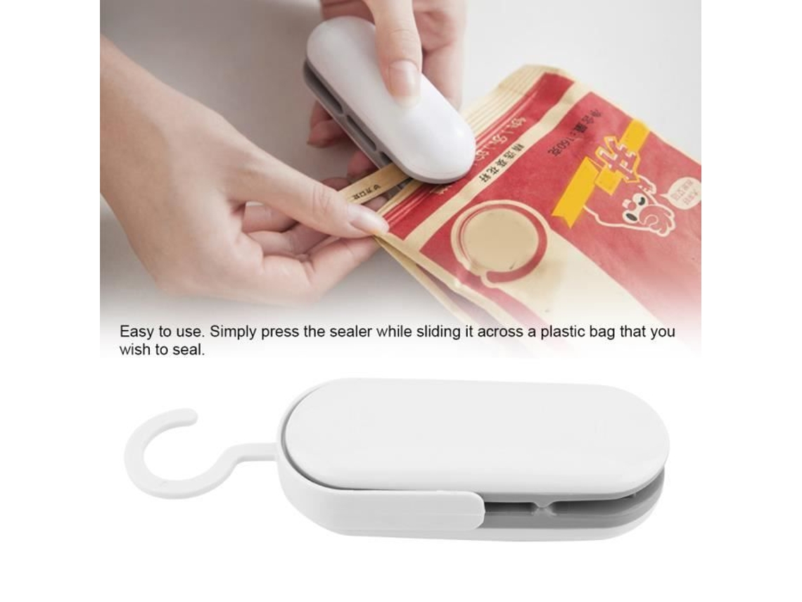 Mini selador térmico portátil para saco plástico, armazenamento hermético de alimentos (cinza) -CHD ZERONE