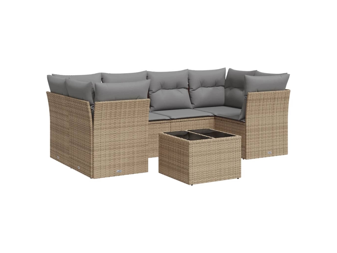 Garden Sofa Set, Garden Sofa Sets Vidaxl Bege Rattan / Vime (n/a)