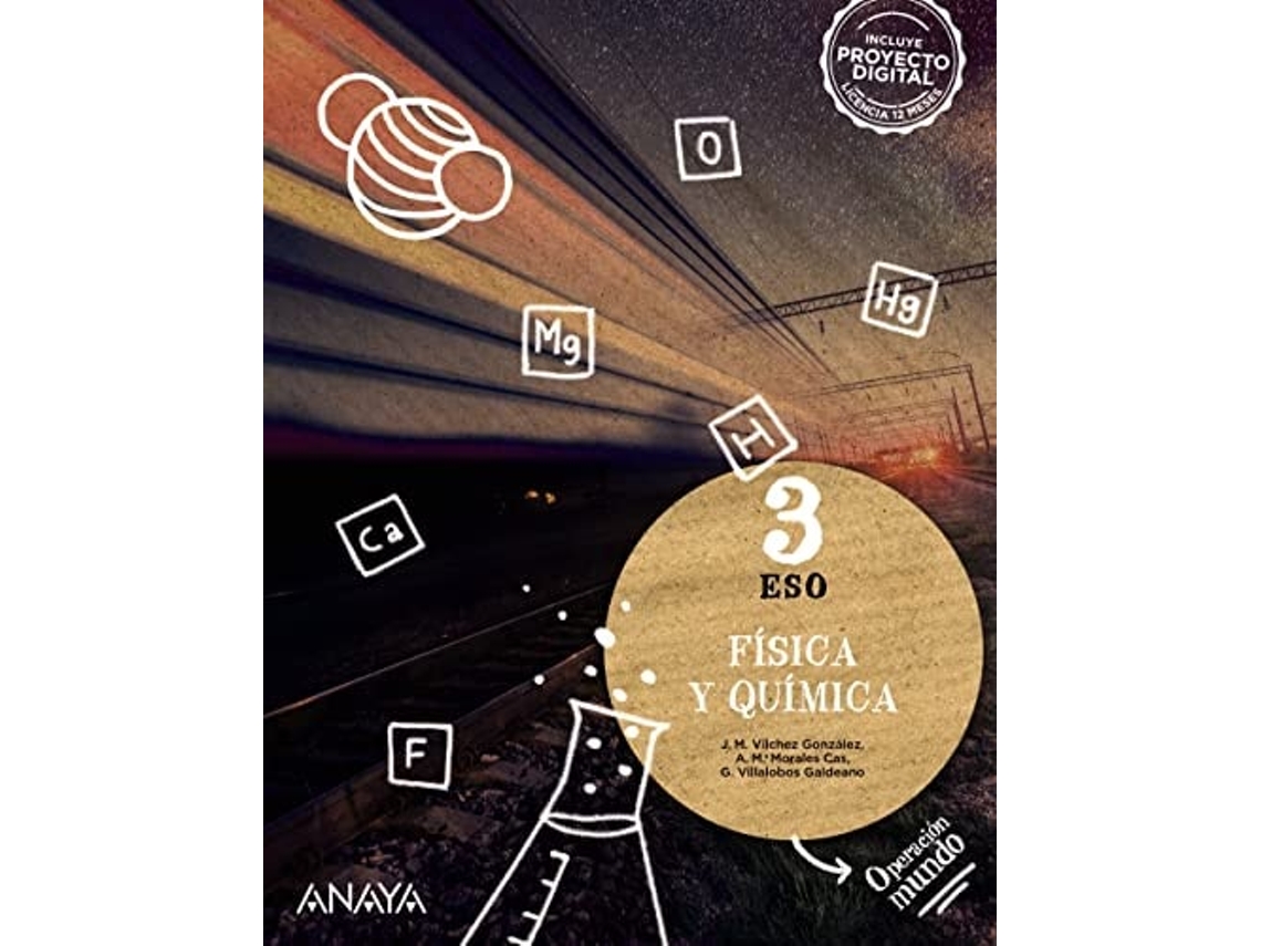 Livro Física Y Química 3. Da Editorial Anaya De José Miguel Vílchez González, Ana María Morales Cas Et Al. (espanhol)