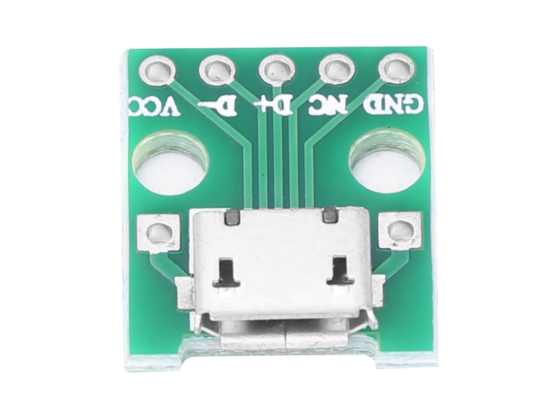 Adaptador Módulo Micro Usb Para Dip 2.54mm 50 Peças