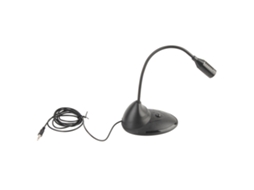 Microfone Com Fio Omnidirecional De 3.5mm Plug, Tubo Ajustável Em Abs Preto Para Notebook