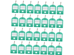 Chaveiros Com Argolas, Embalagem Com 50 Unidades, Em Plástico Abs Verde, Fáceis De Identificar E Transportar