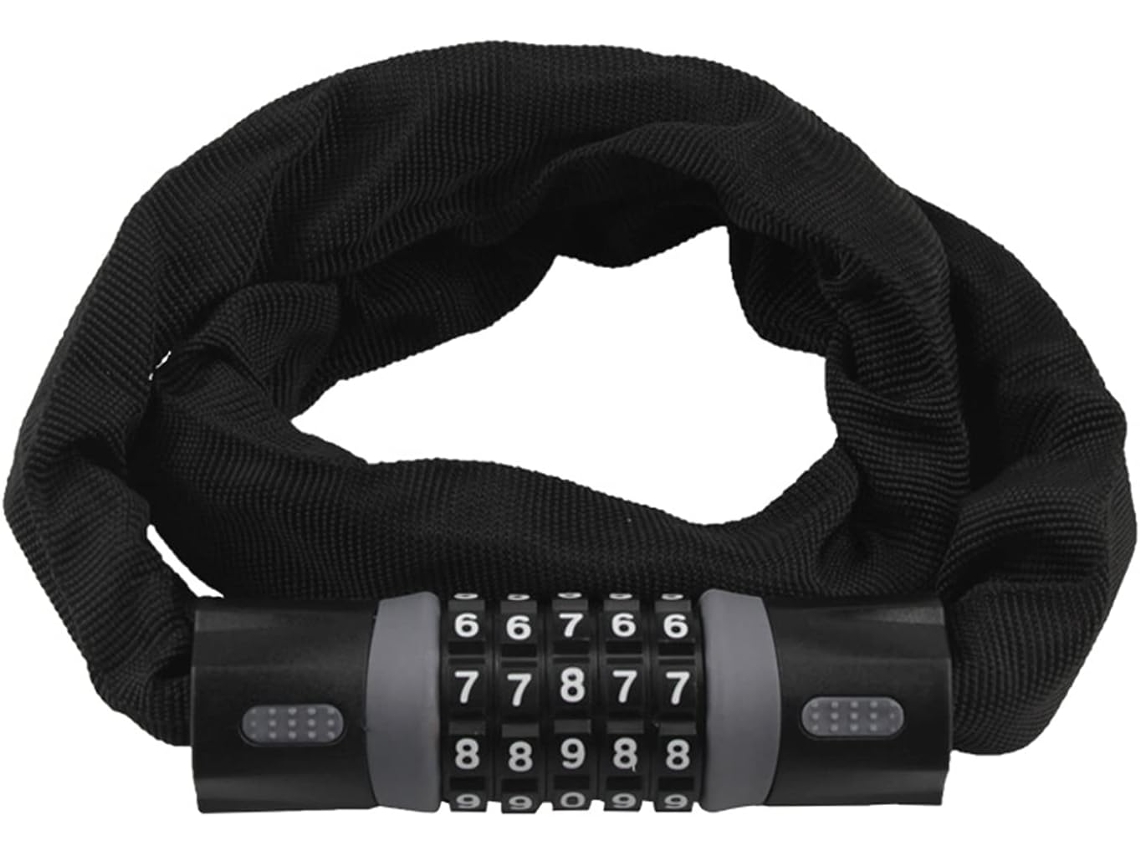 Cadeado Para Bicicleta, Cadeado De Corrente Com Senha Redefinida De 5