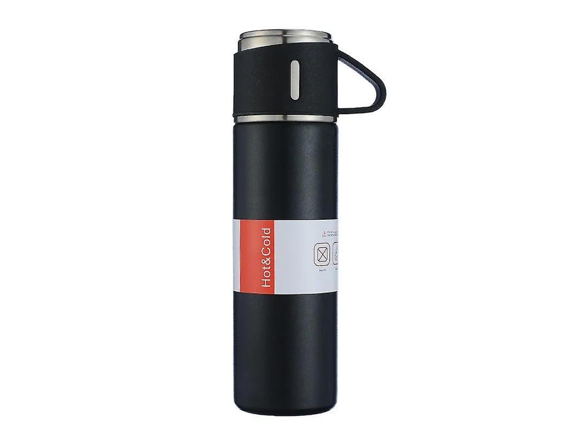 Garrafa térmica de viagem Herzberg HG-04210 em aço inoxidável com isolamento a vácuo - 500 ml