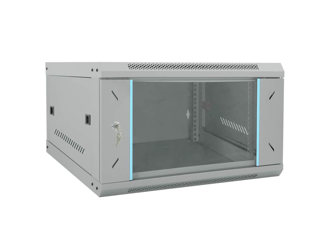 Vidaxl Armário De Rede Com Armazenamento Cinzeto 53 X 60 X 30 Cm Aço