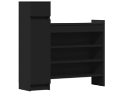 Shoe Cabinet, Shoe Cabinets Vidaxl Preto Madeira Processada (n/a)