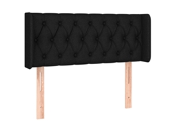 Headboard, Headboards Vidaxl Preto Tecido (93 X 16 X 78/88 Cm)