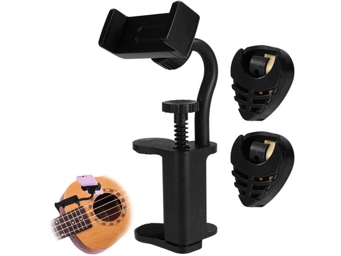 Suporte Para Telefone Móvel Com Braço Giratório 360° - Suporte Para Telefone - Suporte Para Plectro - Nylon/plástico - Preto - Conjunto Completo - Par