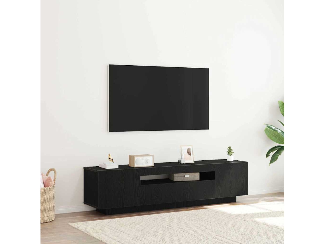 Vidaxl Gabinete Para Tv 160 X 35 X 40 Cm Preto Derivados De Madeira