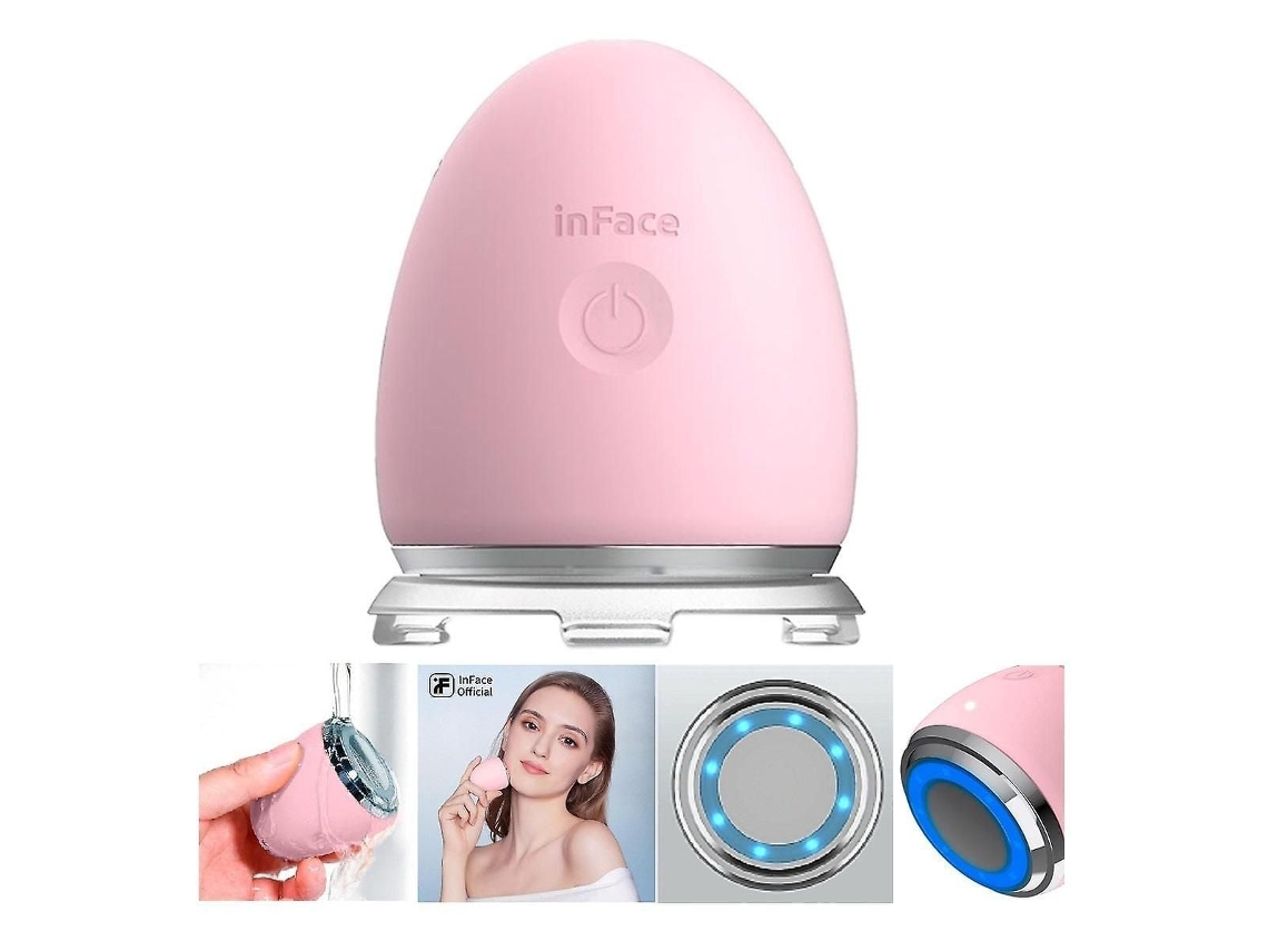 Xiaomi Inface Ion Masajeador Facial, Limpador de Pele Rosa GOKOCO