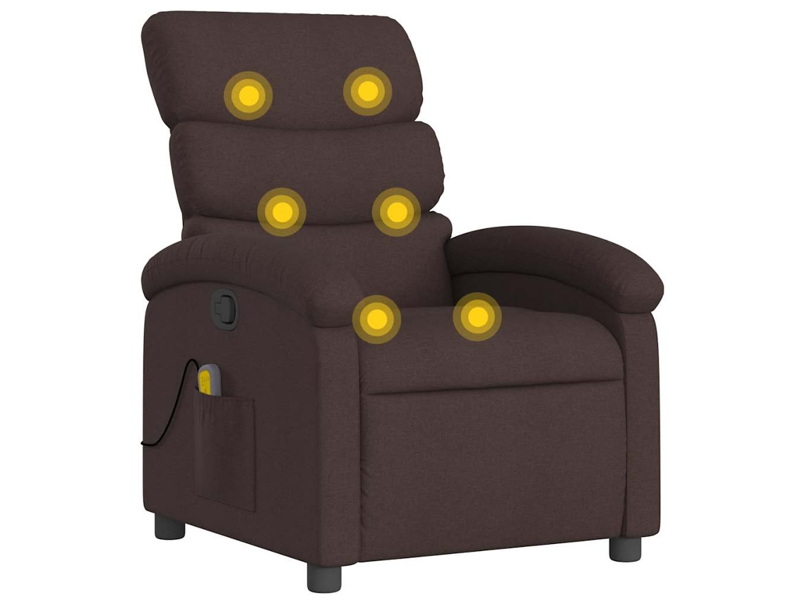 Massage Recliner Chair, Massage Recliner Chairs Vidaxl Marrom Tecido