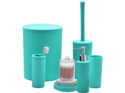 Conjunto De Acessórios Para Banheiro Porta Escova De Dentes, Saboneteira, Lixeira 7 Peças De Ace Gokoco