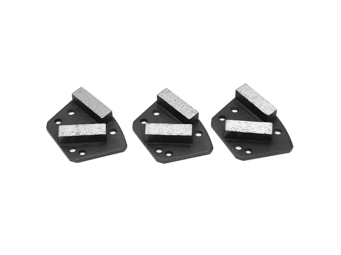 3 Peças De Lixas De Diamante Trapezoidais Com 6 Buracos, Dentes Retos, Preto, 16 Para Corte De Concreto