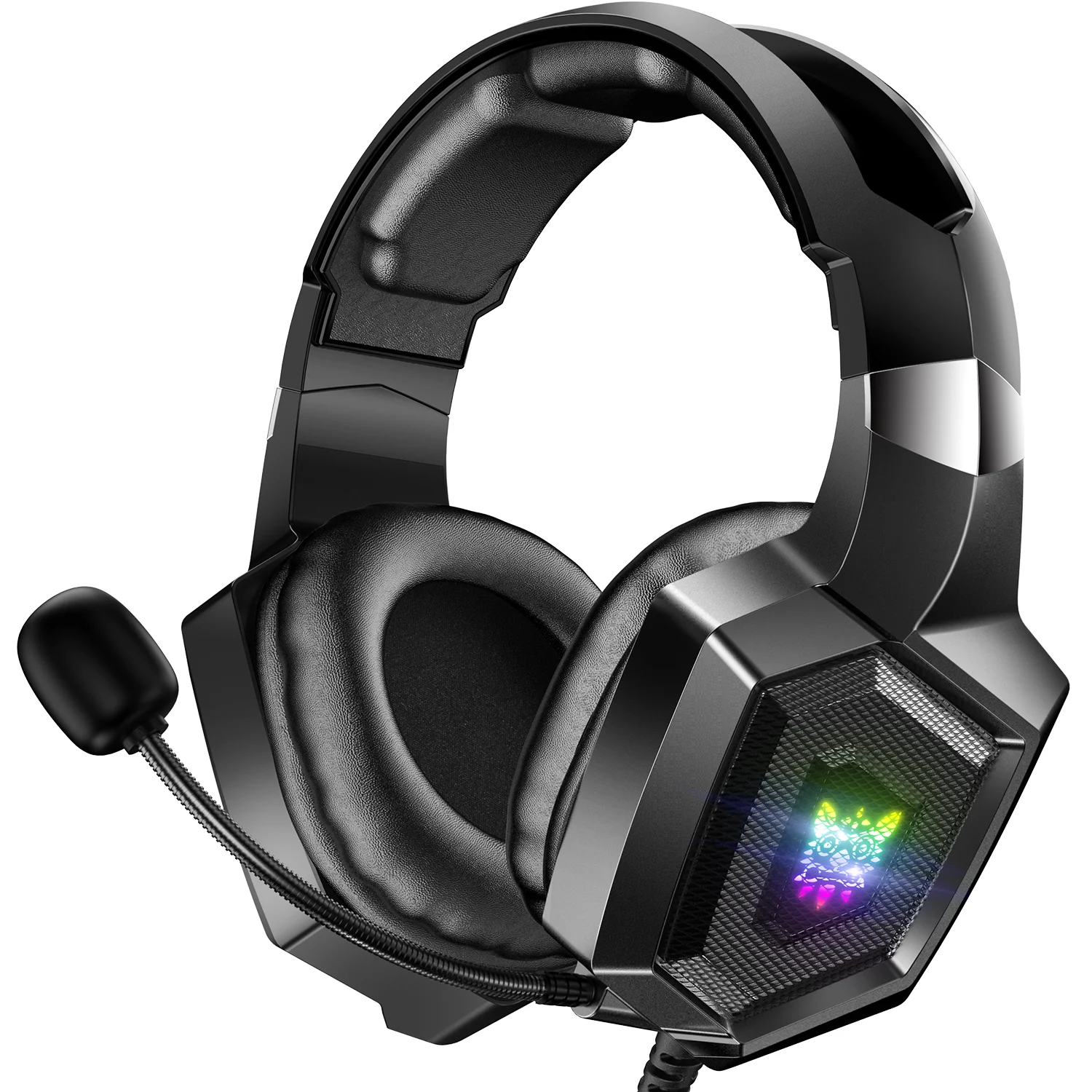 Fones De Ouvido Gamer Onikuma K8 Com Microfone Hd Flexível, Luz Rgb, Som Surround, Headset Com Fio Para Jogos De Pc E Xbox Vayotoy