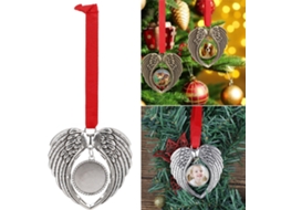 Laxiscreed Decoração De Natal Com Anjo, Coração E Asa Para Enfeite De Árvore Diy