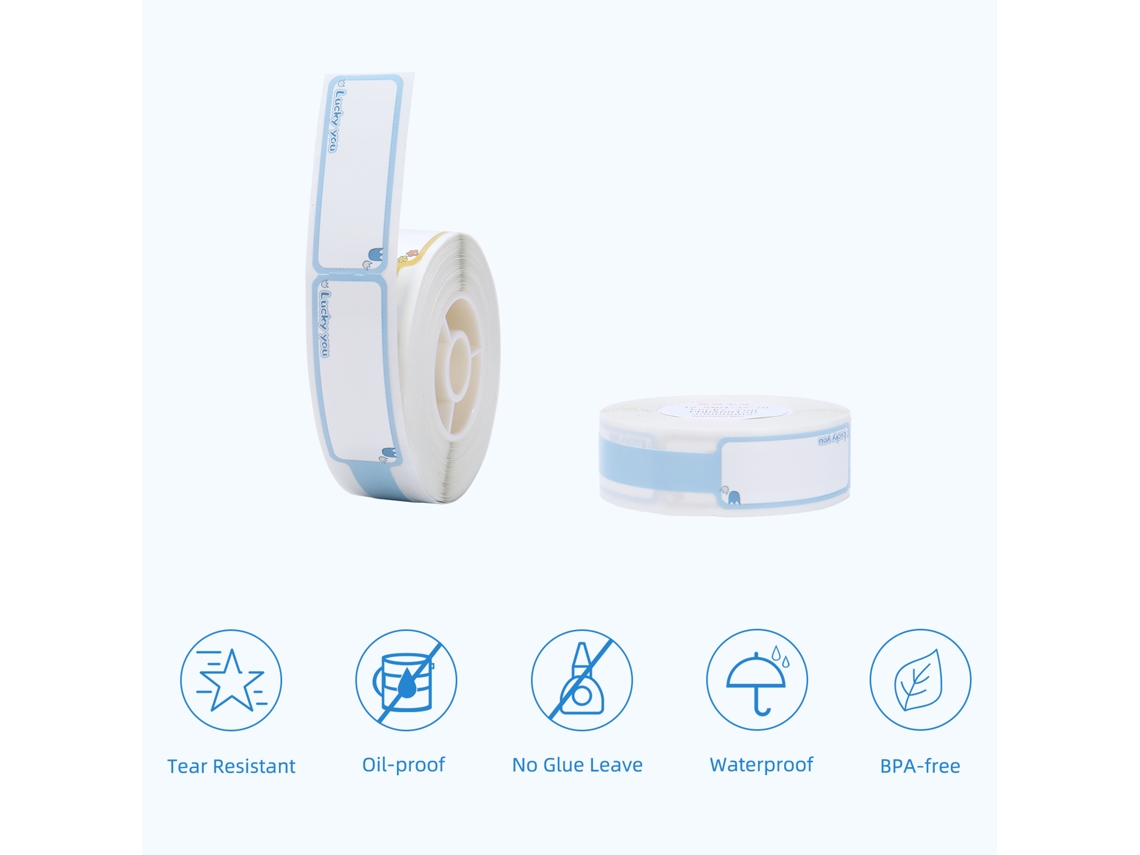 2026 papel de Etiqueta Térmico Niimbot para Impressoras D11/d110/d101 12.5x99mm 70 Folhas Resistente À Água e Rasgo