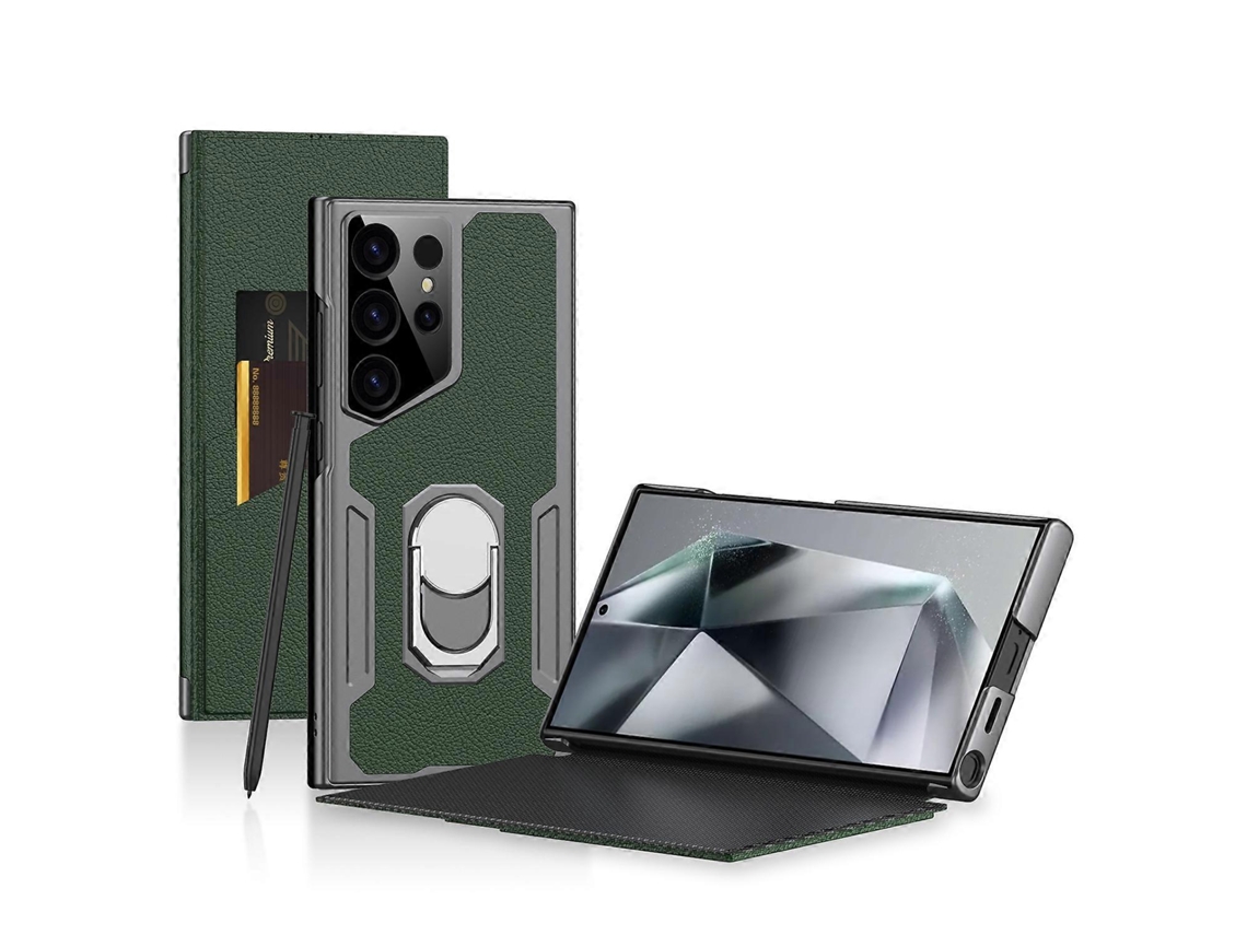 Capa De Couro Gkk Armor Flip Para Celular, Sem Caneta, Para Samsung Galaxy S24 Ultra 5g