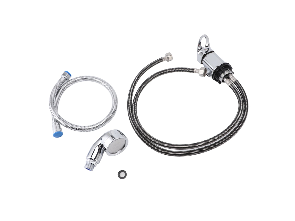 2026 kit Grifo para Cuenco de Champú Salón Con Válvula de Mezcla de Agua Fría Y Caliente Y Pulverizador Móvil 70cm