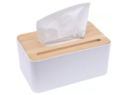 Nova Line capa de Caixa de Papel Higiênico de Bambu, Porta papel Higiênico Retangular para Toalhas Faciais Descartáveis