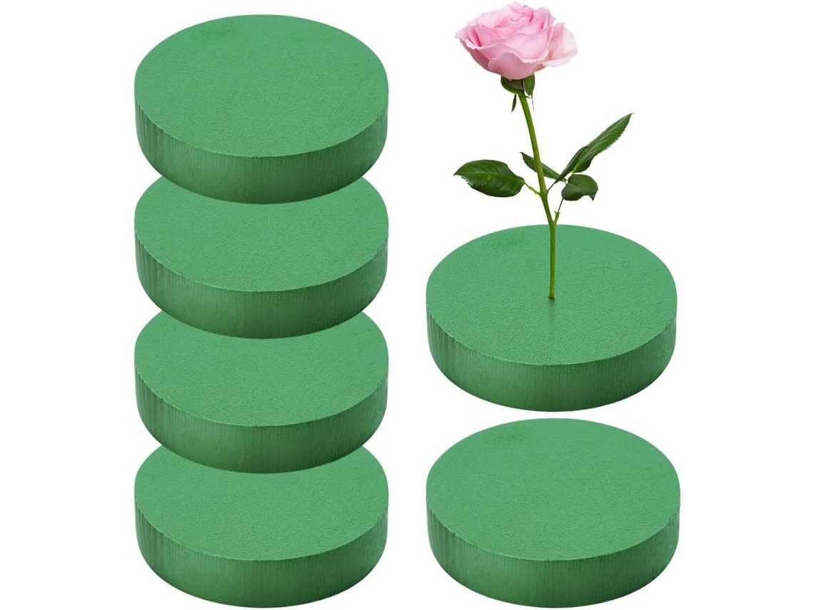 Conjunto de 6 Blocos Redondos para Flores Artificiais, 17,8 cm | S/MARCA