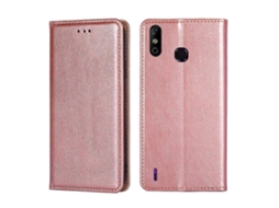 Capa De Celular Em Couro Magnético Com Acabamento Brilhante, Cor Sólida, Para Infinix Smart 4 X653.