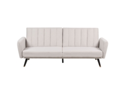 Sofá Convertível Compacto Beliani Vimmerby De Tecido Creme 180x110
