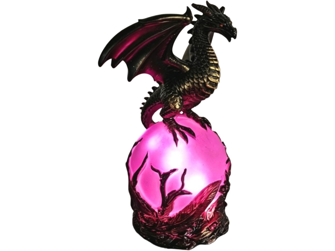 Luz Noturna Animal em Resina, Estilo Gótico, Ovo de Dragão