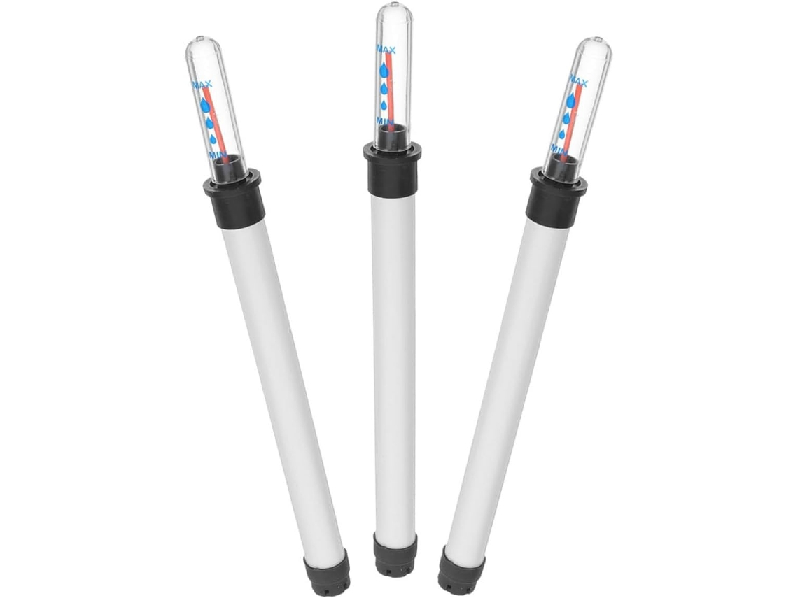 Kit de 3 Indicadores de Nível de Água para Plantas, em Plástico Branco, Prático E, para Uso em Jardins e Ambientes CHABERLU
