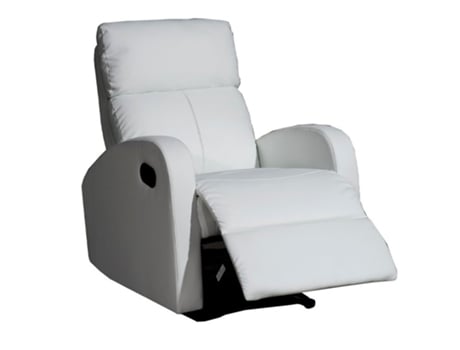 Sillón Relax Polipiel Modelo Tavira  MOMMA HOME (Blanco - Polipiel -71x 93x102 cm)