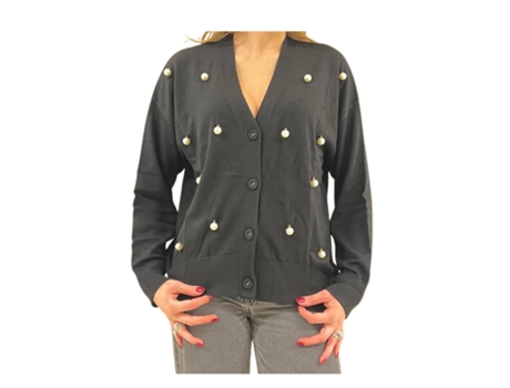 Cardigan De Mulher Meimeij Dettagli Preto (46)