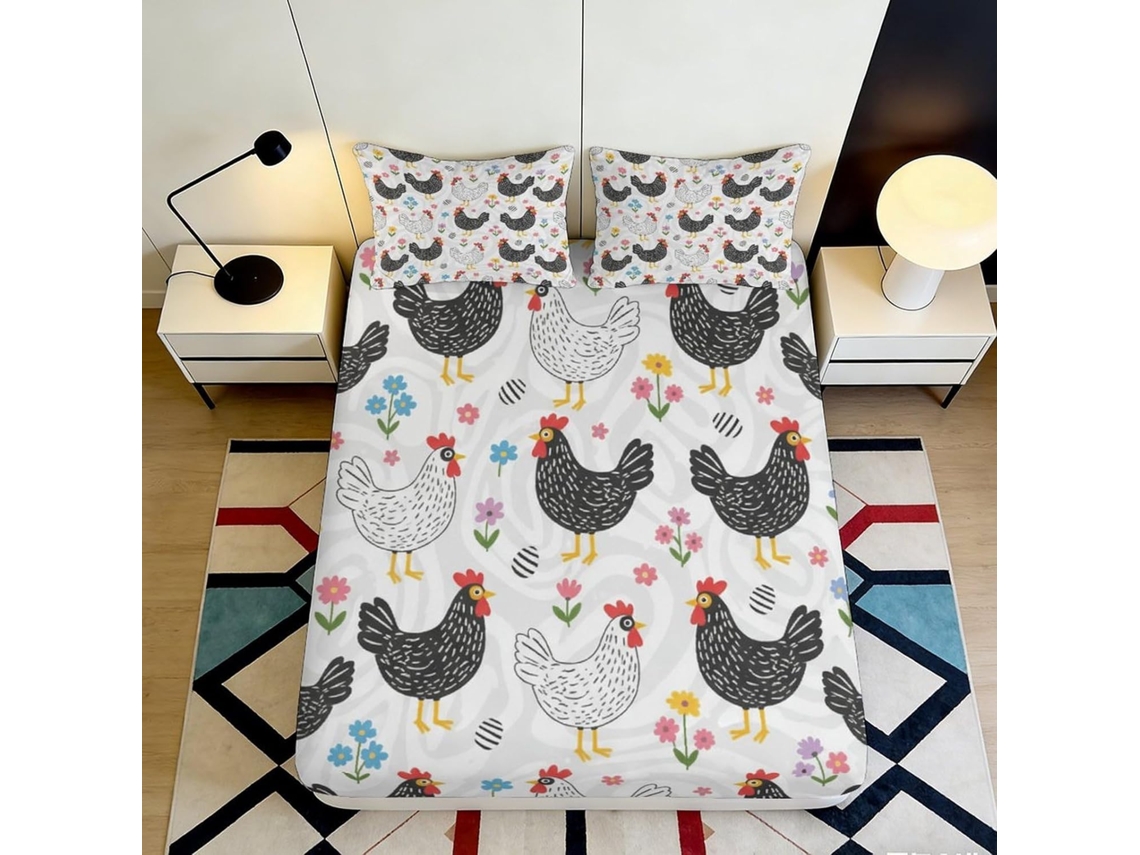 Conjunto de Cama com Estampa Floral 3d Gali Microfibra Fronha 200x25cm