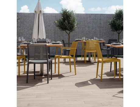 Conjunto 4 Cadeiras Grid Sem Braços Branco Tensai Furniture
