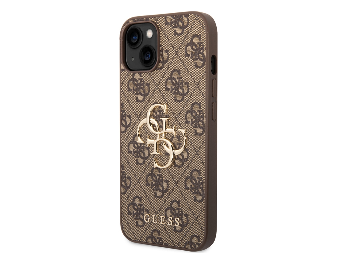 Capa para iPhone 15 GUESS Pele Sintética Castanho