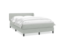 Cama com Molas/Colchão Veludo Cinzento Claro MAISON EXCLUSIVE (160x220 cm)