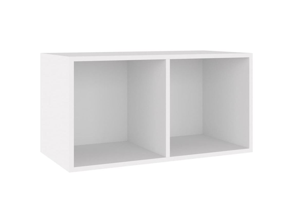 Lp Storage Box, Lp Storage Boxes Vidaxl Branco Madeira Processada (n/a)