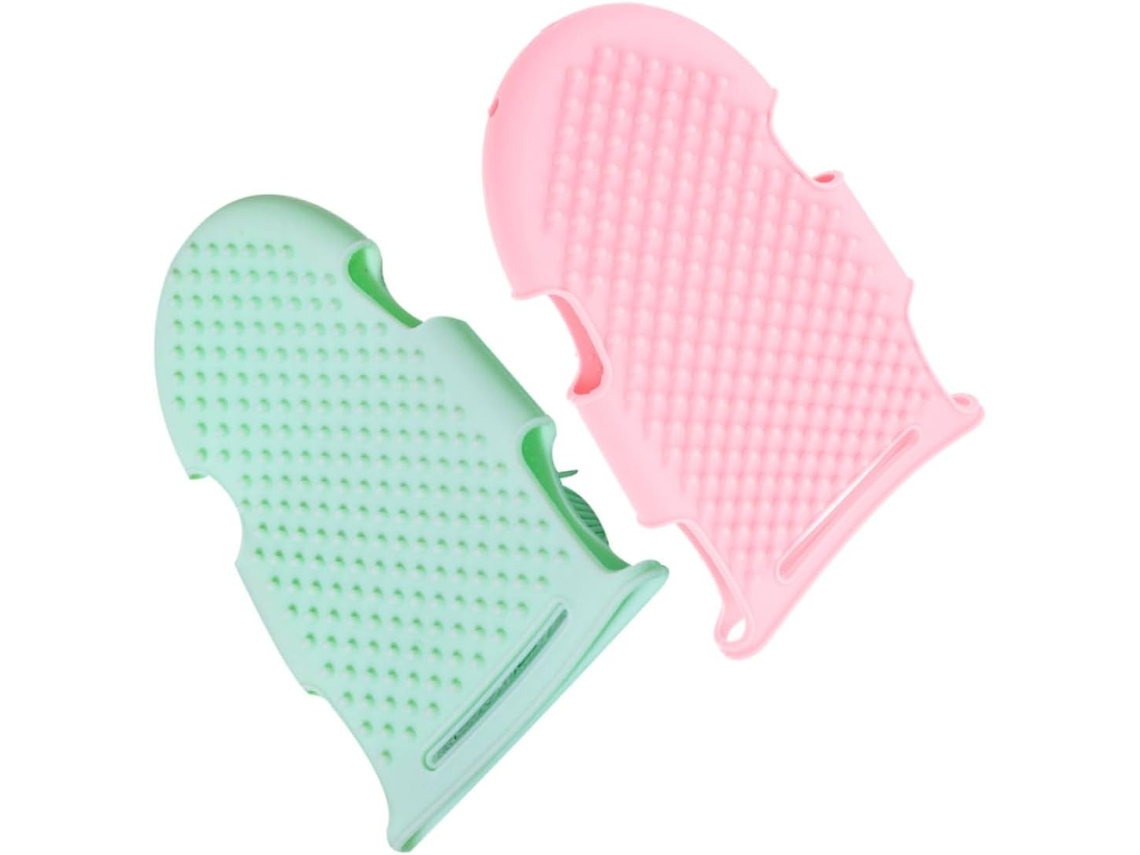 Escovas De Banho Silicone, Acessórios Versáteis, Conjunto De 2 Para Esfoliação Corporal Confortável No Banho E Massagem