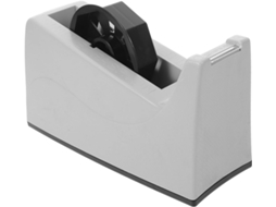Dispensador De Fita Adesiva Mesa Cinza Com Cortador Integrado, Suporte Compacto Para Fita Adesiva De Escritório