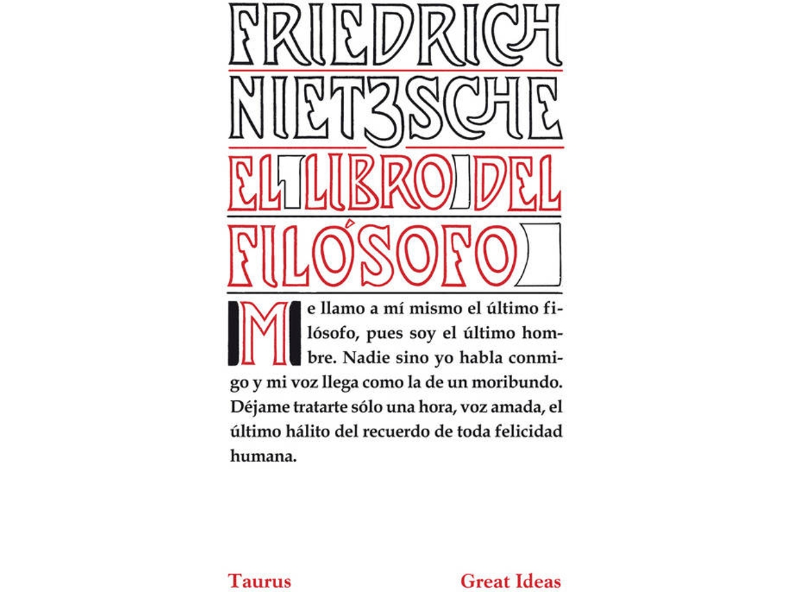 Livro El Libro Del Filósofo de Friedrich Nietzsche (Espanhol)
