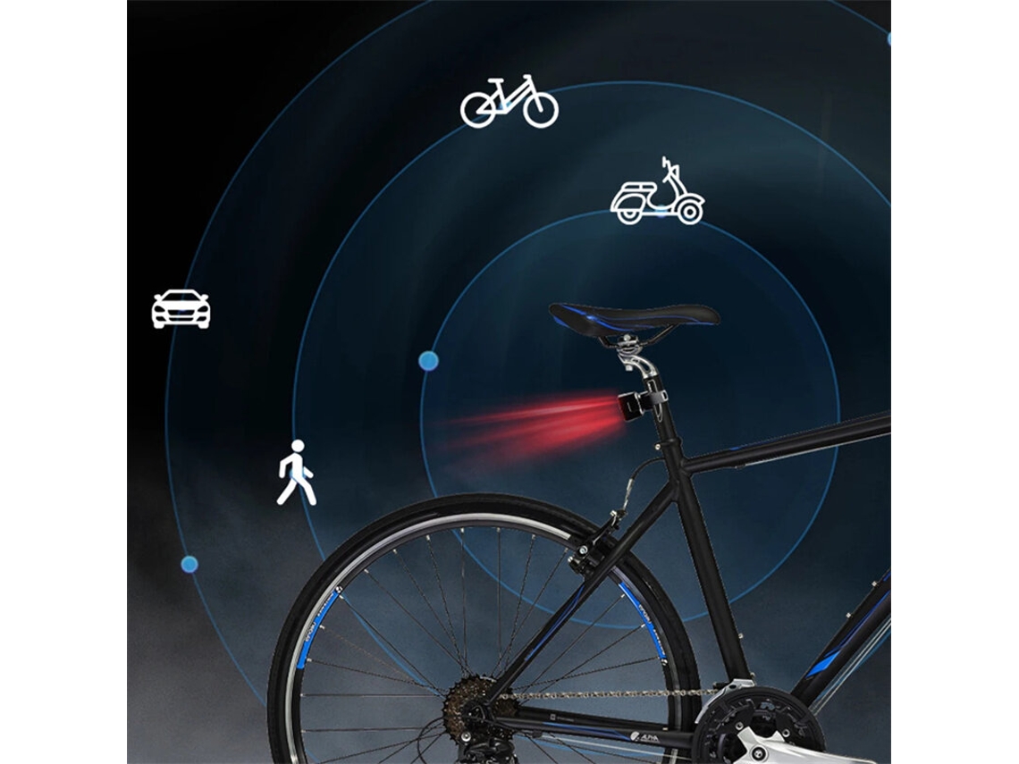 Bikight Lanterna Traseira Radar Bicicleta 1500mah 7 Modos Luz 3 Modos Radar Usb-c Ip64 Ciclismo Ar Livre