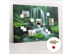 Quadro De Cortiça Cascata Entre Musgo Para A Sala De Estar Espelharte (140x100 Cm)