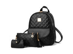 Mochila de Viagem 2026 com Grande Capacidade e Estampa de Diamante preto YUNZII