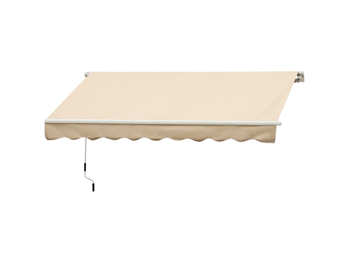 Toldo retrátil ORBITRA COMMERCE 295x245cm, com manivela, alumínio, proteção solar, externo, bege
