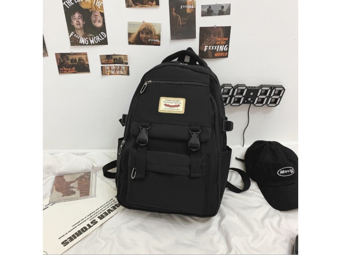 Mochila Infantil, Feminina, Faculdade, Preta, Aulas