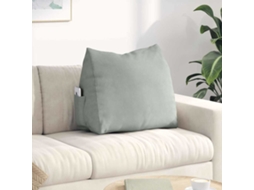 Vidaxl Travesseiro Para Costas Cinzento-claro 60 X 20 X 50 Cm