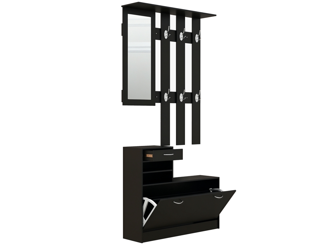 Banco Sapateira com Assento Acolchoado para Entrada, 80x30x47cm Branco DECORALAR TECH